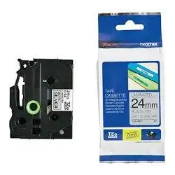 (TZEM951) BROTHER CINTA ROTULADORA LAMINADA TEXTO NEGRO SOBRE FONDO PLATA MATE - 24MMX8M
