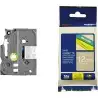 (TZEMQL35) BROTHER CINTA ROTULADORA LAMINADA MATE TEXTO BLANCO SOBRE GRIS CLARO - 12MMX5M