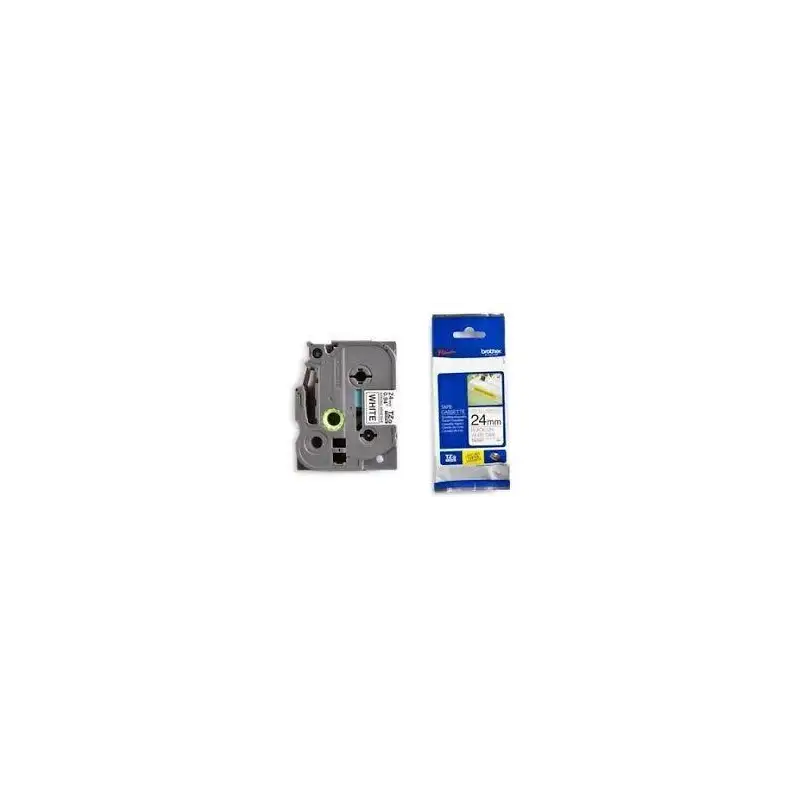(TZES251) BROTHER CINTA ROTULADORA LAMINADA SUPER ADHESIVA TEXTO NEGRO SOBRE BLANCO - 24MMX8M