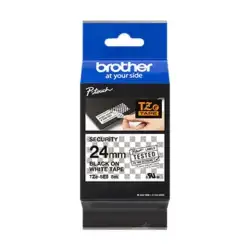 (TZESE5) BROTHER CINTA ROTULADORA LAMINADA DE SEGURIDAD TEXTO NEGRO SOBRE BLANCO - 24MMX8M