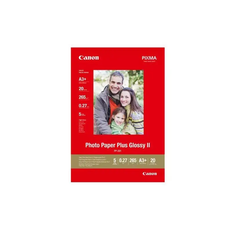 (2311B021) CANON PAPEL FOTOGRÁFICO BRILLO II PLUS A3 PLUS - PP 201 PLUS - 260GR - 20 HOJAS