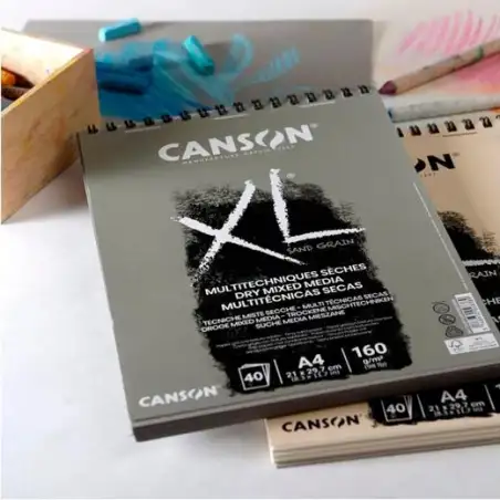 (C400110393) CANSON BLOC DIBUJO XL SAND GRAIN 40H A4 NATURAL