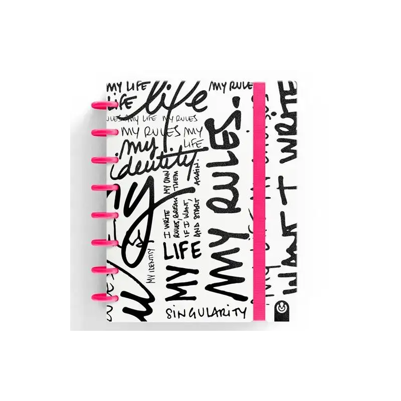 (66017179) CARCHIVO CUADERNO INGENIOX EDIT MY LIFE A5 80H 100GR CUADRÍCULA ROSA NEÓN