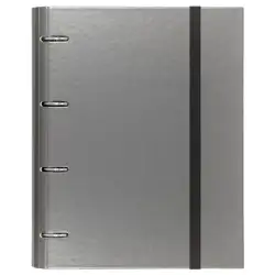 (12257408) CARCHIVO CARPETA ANILLAS 4X35MM CARPEBLOCK METAL C/RECAMBIO 100H A4 90GR 1 BANDA COLOR CARTÓN PLASTIFICADO GRIS