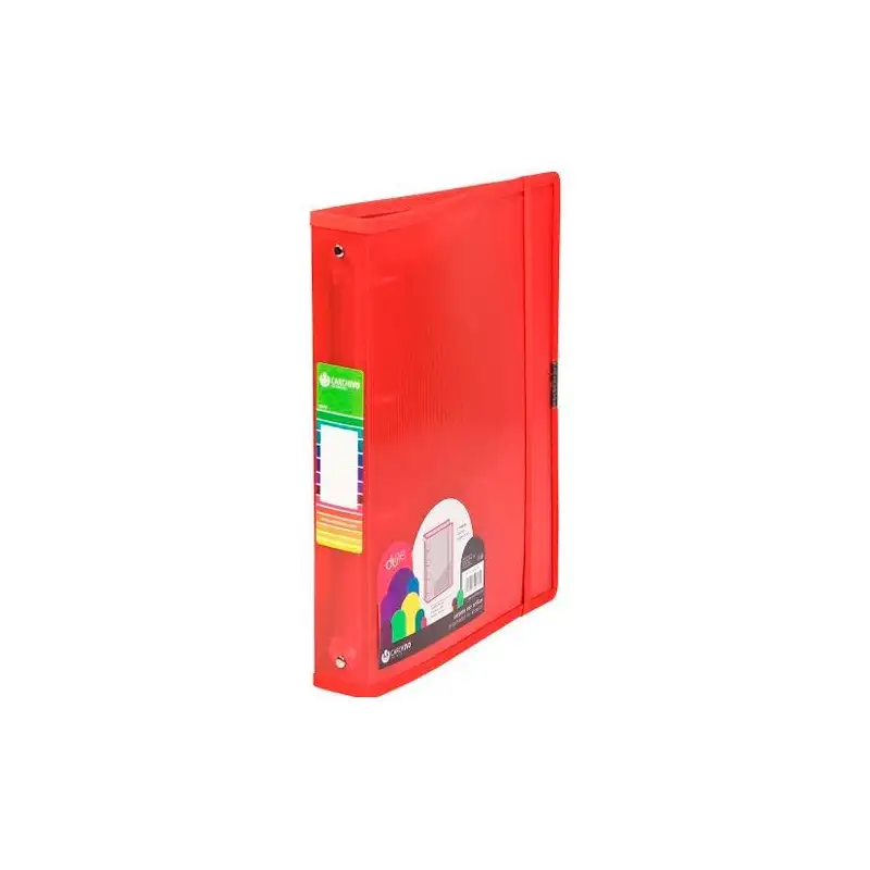 (12371453) CARCHIVO CARPETA ANILLAS 4 X 40MM A4+ C/GOMA PP DUNE ROJO