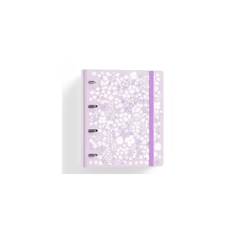 (12457441) CARCHIVO CARPETA ANILLAS MIXTAS 4 X 35MM CARPEBLOCK 360 C/RECAMBIO 100H A4 4X4 C/GOMA PP PRINT RÍGIDO MALVA