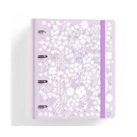 (12457441) CARCHIVO CARPETA ANILLAS MIXTAS 4 X 35MM CARPEBLOCK 360 C/RECAMBIO 100H A4 4X4 C/GOMA PP PRINT RÍGIDO MALVA
