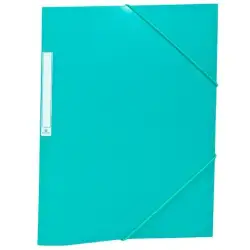 (2033K16) CARCHIVO CARPETA 3 SOLAPAS FOLIO C/GOMAS PP OPACO VERDE OSCURO