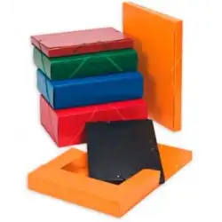 (370BM34) CARCHIVO CARPETA DE PROYECTOS 12CM MONTADA CARTÓN COMPACTO PINTADO BRILLO CON GOMAS FOLIO NEGRO