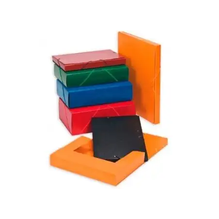 (377BM30) CARCHIVO CARPETA DE PROYECTOS 7CM MONTADA CARTÓN COMPACTO PINTADO BRILLO CON GOMAS FOLIO AZUL