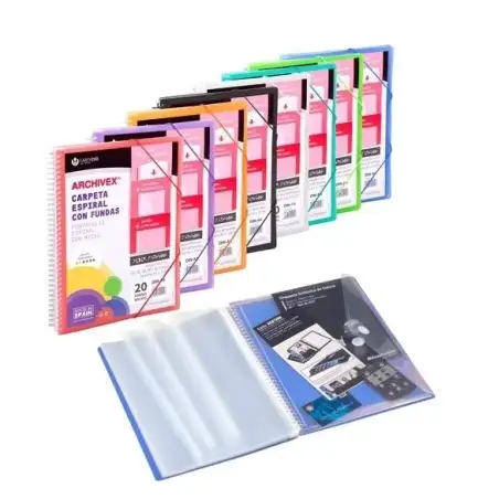(53035002) CARCHIVO ARCHIVEX-STAR CANGURO PERSONALIZABLE A4 CON 50 FUNDAS PP ESPIRAL INCOLORO