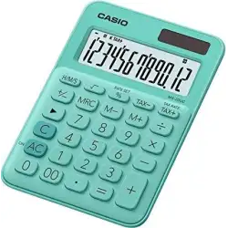 (MS-20UC-GN) CASIO CALCULADORA DE OFICINA SOBREMESA VERDE 12 DÍGITOS MS-20UC