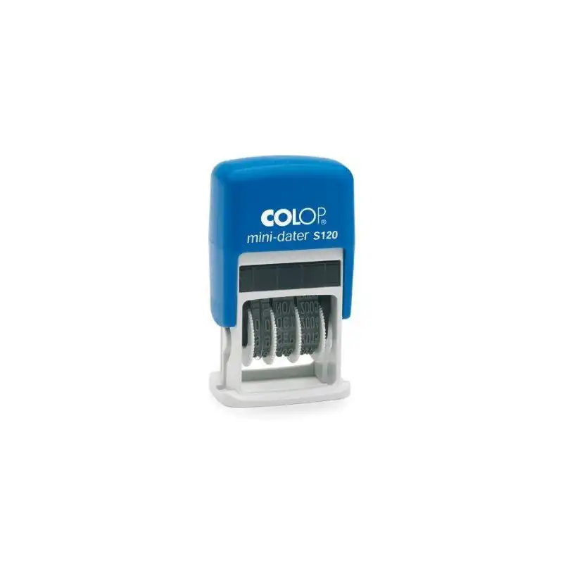 (104789) COLOP SELLO PRINTER S120 4MM FECHA ESPAÑOL AZUL/AZUL