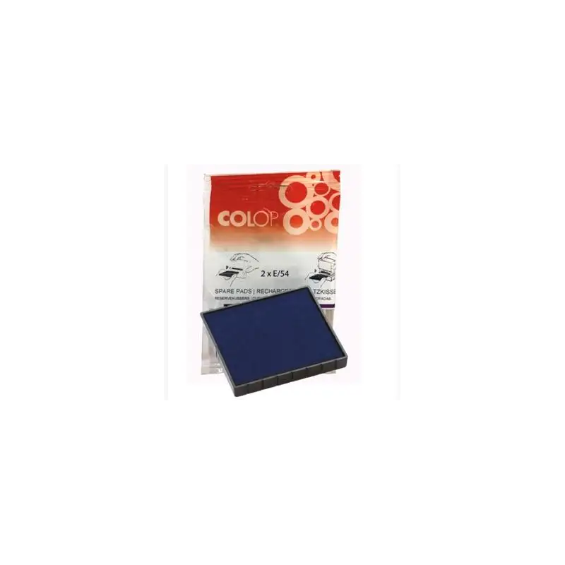 (107324) COLOP ALMOHADILLA E/54 AZUL BLISTER -2U-