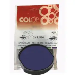 (107386) COLOP ALMOHADILLA E/R30 AZUL BLISTER -2U-