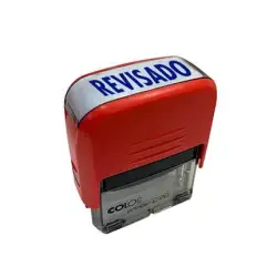(500703R) COLOP SELLO PRINTER C20 FORMULA " REVISADO " ALMOHADILLA E/20 14X38MM ROJO