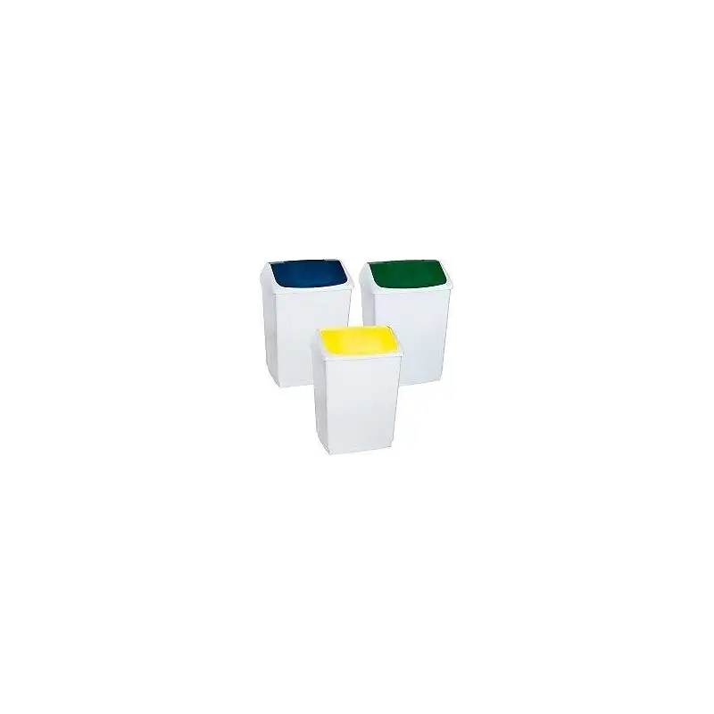 (24260VE) DENOX PAPELERA TAPA BASCULANTE 55L VERDE