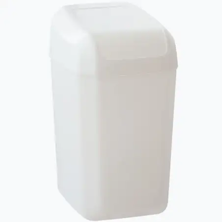(24640BL) DENOX PAPELERA TAPA BASCULANTE TROYA 15L BLANCO