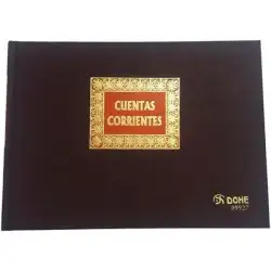 (09927) DOHE CONTABILIDAD LIBRO DE CUENTAS CORRIENTES 1/4 APAISADO 100 HOJAS