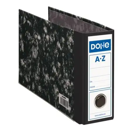 (09119) DOHE ARCHIVADOR PALANCA ARCHINOVO CUARTO APAISADO LOMO ANCHO CARTÓN FORRADO NEGRO JASPEADO