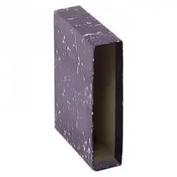 (09143) DOHE FUNDA ARCHIVADOR ARCHINOVO CUARTO NATURAL LOMO ANCHO CARTÓN FORRADO NEGRO JASPEADO