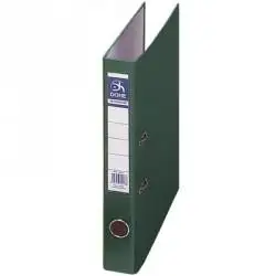 (09418) DOHE ARCHIVADOR PALANCA ARCHICOLOR A4 LOMO ESTRECHO RADO CARTÓN FORRADO PP VERDE