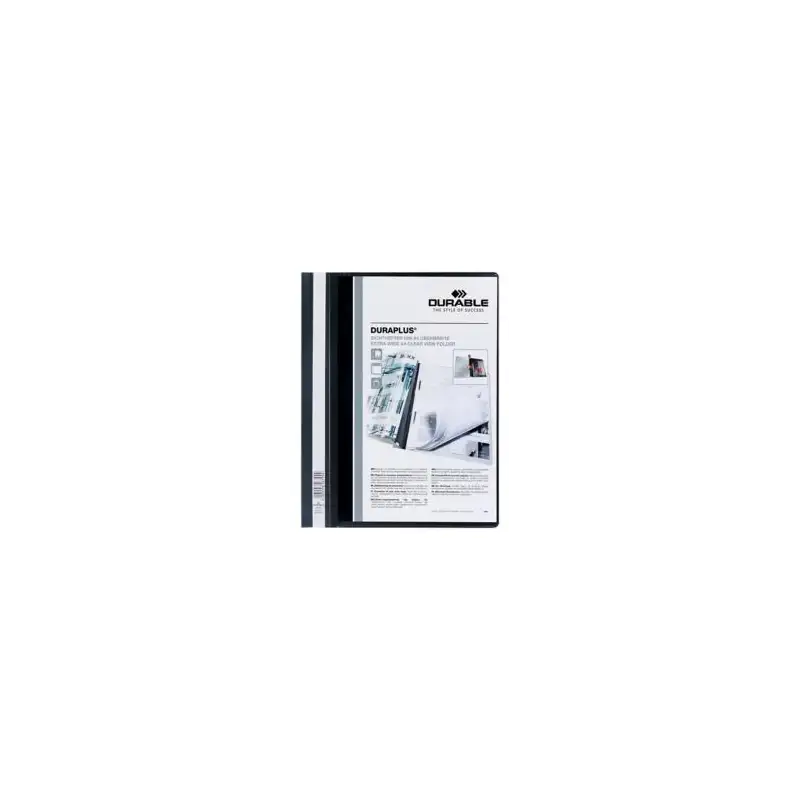 (257901) DURABLE CARPETA DE PRESENTACIÓN DURAPLÚS FÁSTENER A4 PLÁSTICO NEGRO -25U-