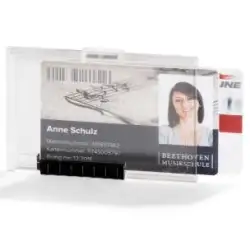(892119) DURABLE IDENTIFICADOR PUSHBOX DUO SOPORTE PARA 2 TARJETAS 54X87MM PLÁSTICO TRANSPARENTE