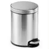 (340023) DURABLE PAPELERA CON PEDAL REDONDA 5 LITROS 260X290MM INOXIDABLE