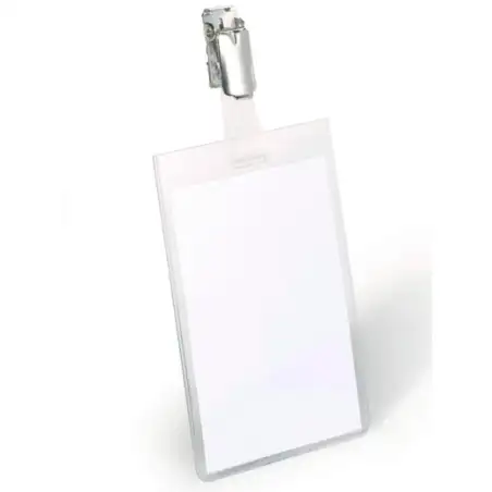 (800219) DURABLE PORTANOMBRES PARA IDENTIFICACIÓN 90X60MM CON CLIP GIRATORIO PACK 25 UD