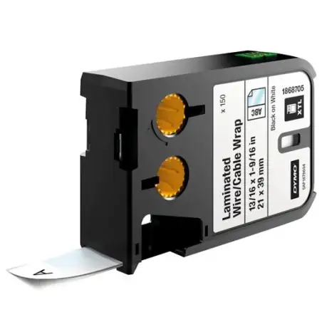 (1868705) DYMO RHINO CINTA DE TRANSFERENCIA TÉRMICA BLANCA LAMINADA DE 21X39MM