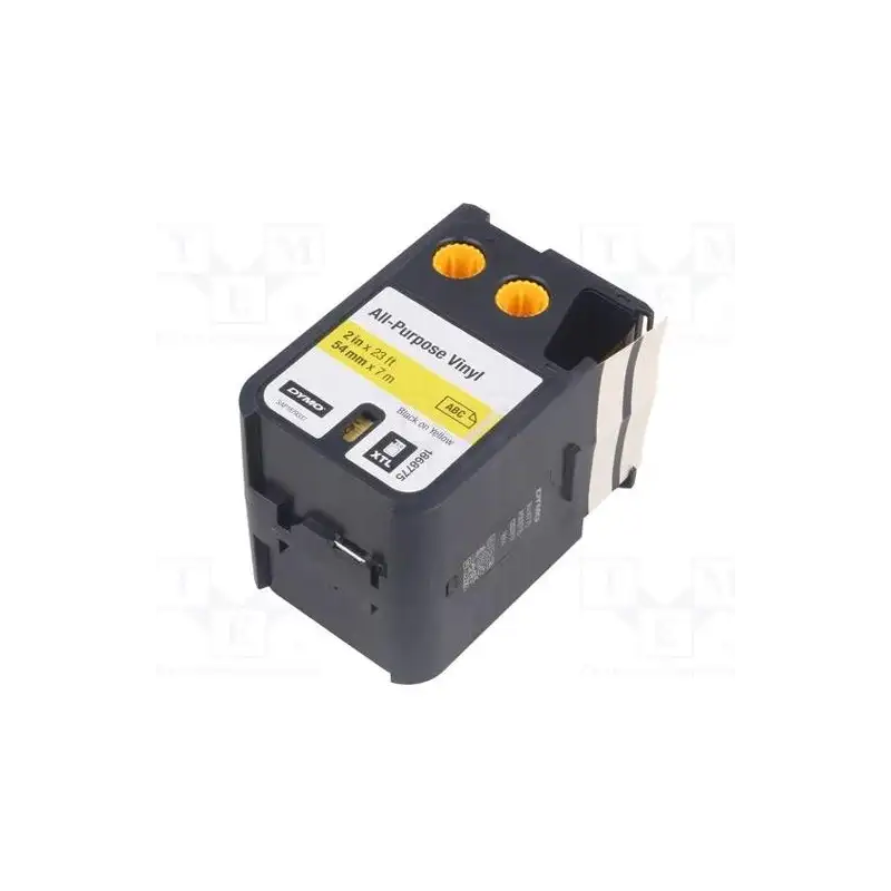 (1868775) DYMO CINTA DE TRANSFERENCIA TÉRMINA NEGRO SOBRE AMARILLO 54MMX7M VINILO