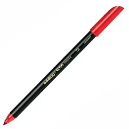 (1200-72) EDDING ROTULADOR 1200 PUNTA FINA ROJO METÁLICO