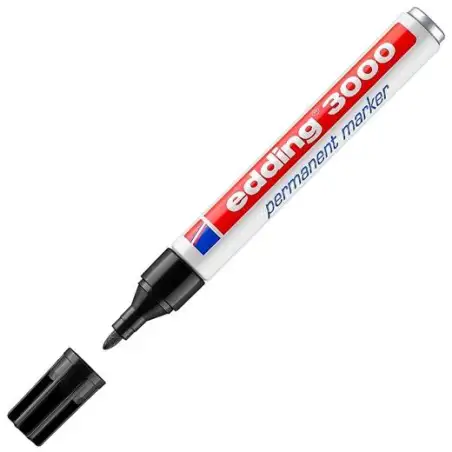 (3000-01) EDDING MARCADOR PERMANENTE 3000 NEGRO