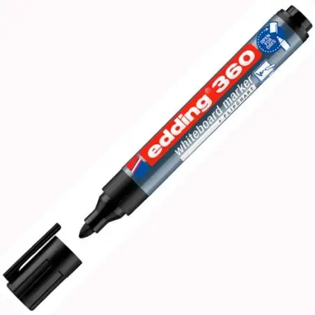 (360-01) EDDING MARCADOR PIZARRA BLANCA 360 RELLENABLE NEGRO