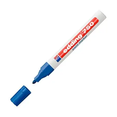 (750-03) EDDING MARCADOR PERMANENTE 750 TINTA OPACA AZUL