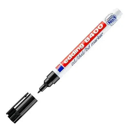 (8400-01) EDDING MARCADOR PERMANENTE 8400 PARA CD/DVD/BDS NEGRO