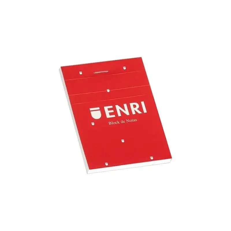 (100102716) ENRI BLOC DE NOTAS GRAPADO 80H A5 LISO T/BLANDA ROJO