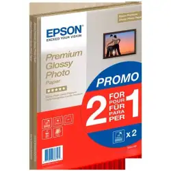 (C13S042169) EPSON PAPEL PREMIUM GLOSSY PHOTO A4 255GR PAQUETE 15H PROMOCIÓN 2X1 BLANCO BRILLO
