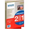 (C13S042169) EPSON PAPEL PREMIUM GLOSSY PHOTO A4 255GR PAQUETE 15H PROMOCIÓN 2X1 BLANCO BRILLO