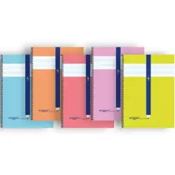 (NSFB3) LAMELA ERIGGAN CUADERNO ESPIRAL 80H FOLIO 70GR 3MM TAPA CARTONCILLO C/SURTIDOS
