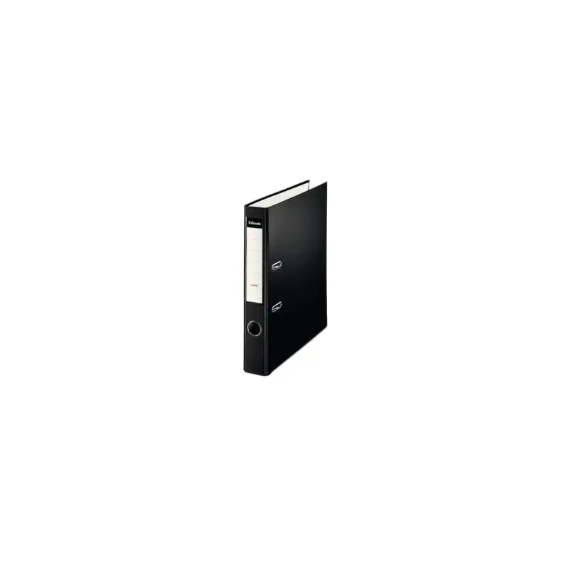 (42308) ESSELTE ARCHIVADOR PALANCA FOLIO LOMO 50MM PP INTERIOR FORRADO EN PAPEL RADO CANTONERAS NEGRO