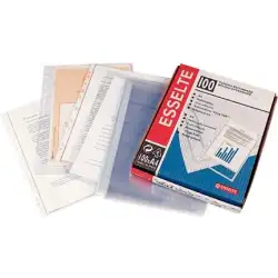(46108) ESSELTE FUNDA PP CRISTAL 11 TALADROS A4 -100U-