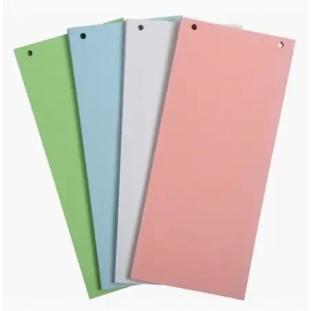 (13495B) EXACOMPTA SEPARADORES CARTULINA RECICLADA 105X240MM PAQUETE 100 FICHAS COLORES SURTIDOS