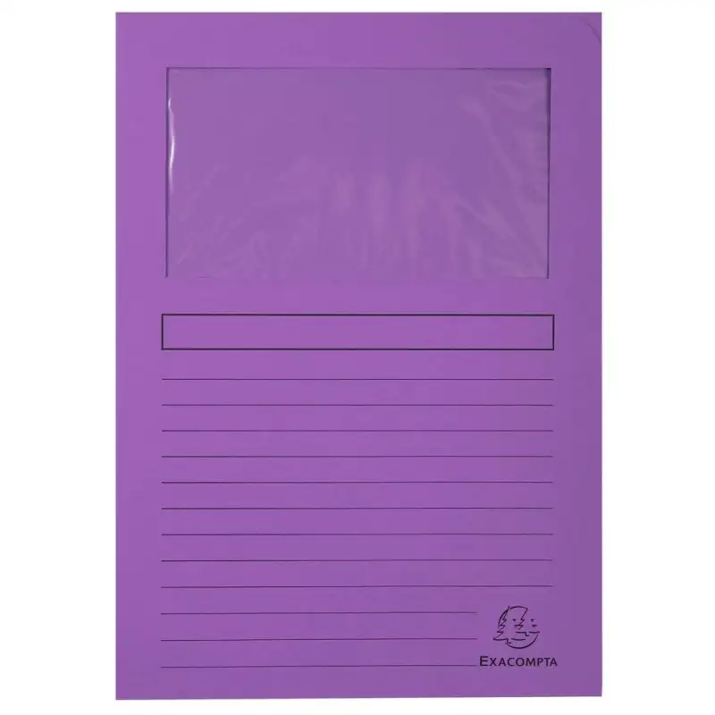 (50101E) EXACOMPTA SUBCARPETA A4 FOREVER CON VENTANA VIOLETA 120GR -100U-