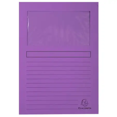 (50101E) EXACOMPTA SUBCARPETA A4 FOREVER CON VENTANA VIOLETA 120GR -100U-