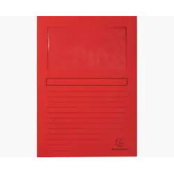 (50105E) EXACOMPTA SUBCARPETA A4 FOREVER CON VENTANA ROJO 120GR -100U-