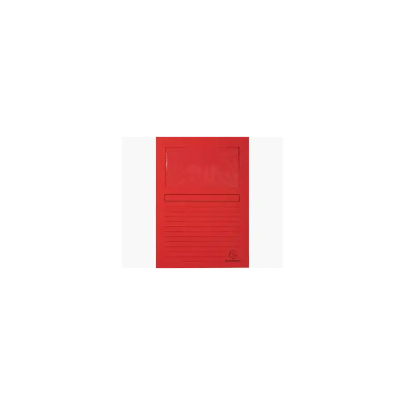 (50105E) EXACOMPTA SUBCARPETA A4 FOREVER CON VENTANA ROJO 120GR -100U-