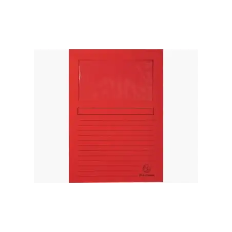 (50105E) EXACOMPTA SUBCARPETA A4 FOREVER CON VENTANA ROJO 120GR -100U-