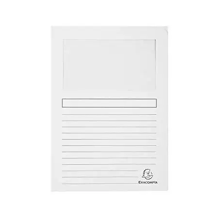 (50110E) EXACOMPTA SUBCARPETA A4 FOREVER CON VENTANA BLANCO 120GR -100U-